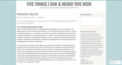 Desktop Screenshot of fivethingsseenandheard.com