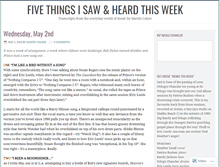 Tablet Screenshot of fivethingsseenandheard.com